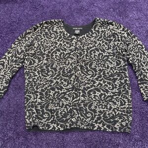 New York & Company Black and tan cardigan Sweater